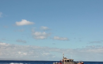 U.S. Coast Guard Station Maui get underway for Lahaina fires memorial