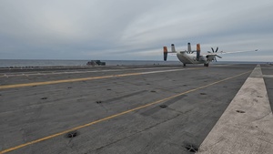 Aircraft Attached to VRC-40 Conduct Flight Operations Aboard USS Gerald R. Ford (CVN 78)