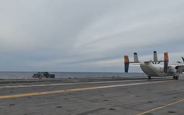 Aircraft Attached to VRC-40 Conduct Flight Operations Aboard USS Gerald R. Ford (CVN 78)