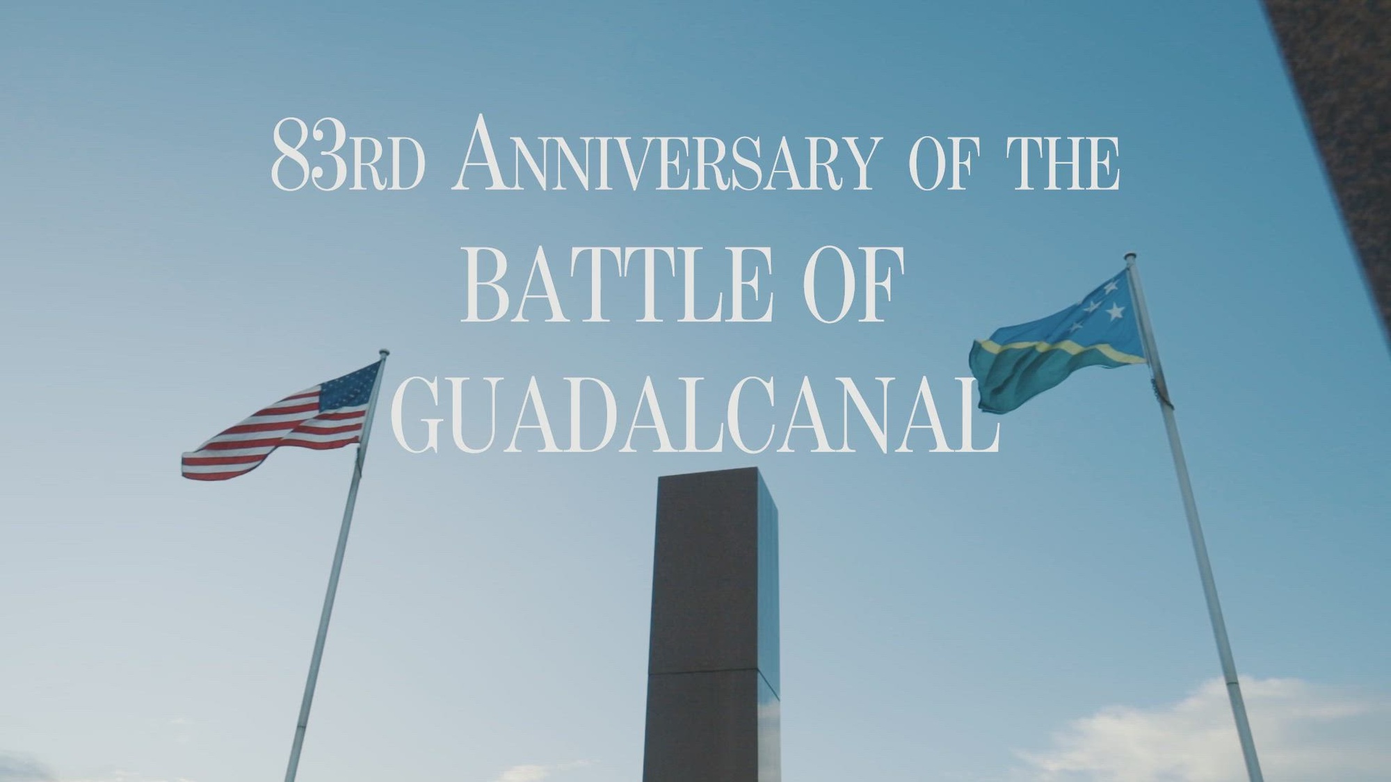 A video shows service members, veterans, Solomon Islands leaders and civilians attending the 83rd Anniversary of the Battle of Guadalcanal Ceremony at the Guadalcanal American Memorial in Honiara, Solomon Islands.