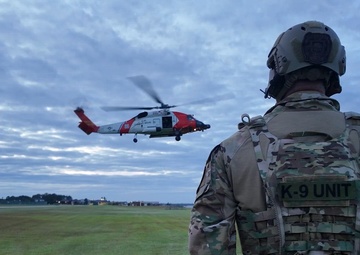 Coast Guard Maritime Security Response Team East K-9 Unit conducts training