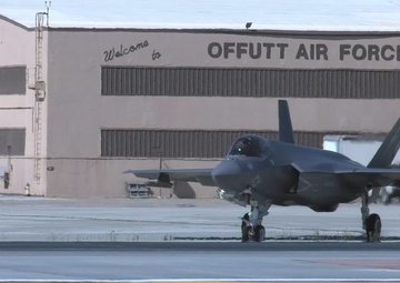 F-35s visit Offutt AFB Gas and Go