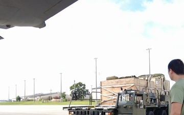 647th Quartermaster Company Airfield Repair Kit Loading B-Roll