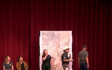 ERIC Interpreter provides accessible communication during the Dragon Bravo Fire Community Meeting