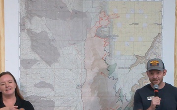 ERIC Interpreter provides accessible communication during the Dragon Bravo Fire Incident Meteorologist Fire Weather Forecast