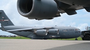 U.S. Air Force and U.S. Marine Corps train airlift capabilities in the Indo-Pacific