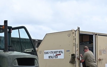 D.C. Air National Guard load equipment for redeployment from REFORPAC exercise