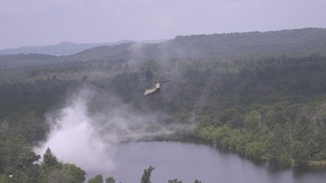 Aerial Footage of a Wet Gap Crossing During Combat Support Training Exercise 2025