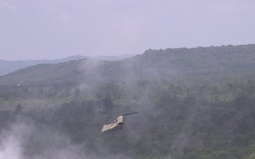 Aerial Footage of a Wet Gap Crossing During Combat Support Training Exercise 2025