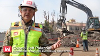 USACE removes debris from a Pacific Palisades condominium damaged by the 2025 California wildfires