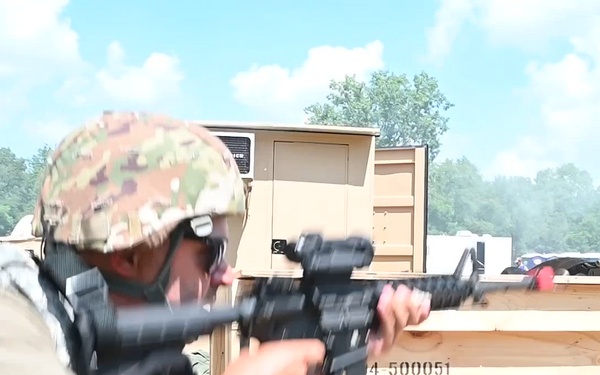 Fort Custer base defense training B-Roll