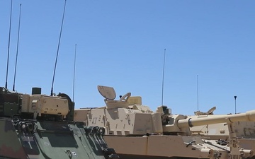 40th Division Artillery Conduct Live Artillery Exercises At Fort Irwin