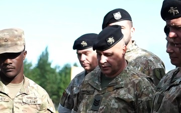 3rd Infantry Division Soldier Conducts Preventative Maintenance Checks and Services With Lithuanian Army (Reel)