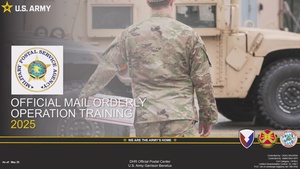 Official Postal Center (Manager and Orderly) Training