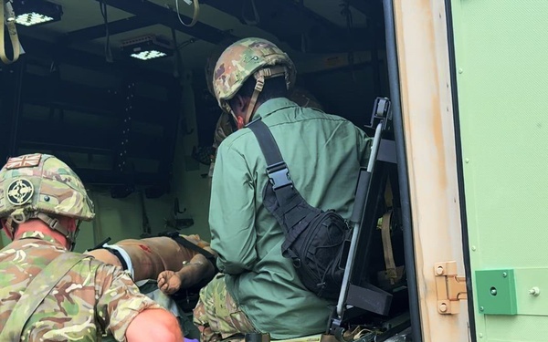 Wisconsin National Guard Conducts MEDEVAC Training with British Army at Northern Strike 25-2