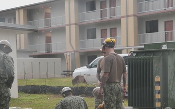 Seabees Build Bike Shelter in Diego Garcia