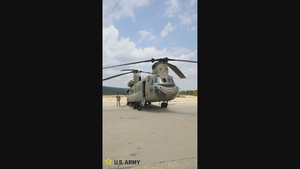 1st Armored Division CH-47 Chinook Crews Conduct Aerial Gunnery in Bulgaria