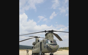 1st Armored Division CH-47 Chinook Crews Conduct Aerial Gunnery in Bulgaria