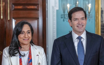 Secretary of State Marco A. Rubio meets with Canadian Foreign Minister Anita Anand at the Department of State