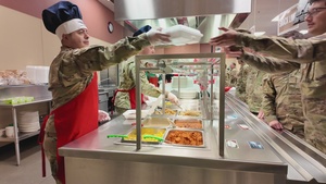 432nd Wing leadership greet Airmen for the holidays 2024
