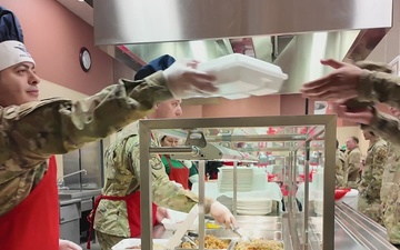 432nd Wing leadership greet Airmen for the holidays 2024