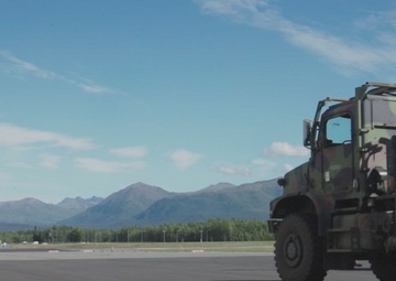 B-Roll: U.S. Marines with 3rd Bn. 4th Marines and Airmen with 732nd AMS move equipment and personnel during Arctic Edge 25