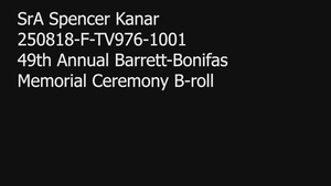 UNC Hosts 49th Annual Barrett-Bonifas Memorial Ceremony B-roll