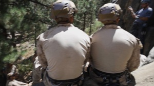 V35 Marines conduct top rope climbing during Assault Climbers Course