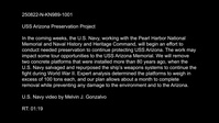 USS Arizona Preservation Project soundbites