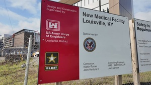 Construction progress on the Louisville VA Medical Center as of August 2025