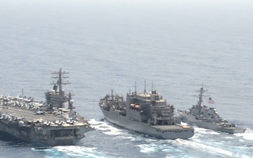 Nimitz Conducts a Replenishment-at-Sea