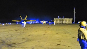 Night Flight Ops aboard USS George H.W. Bush