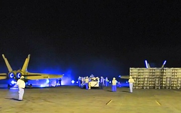 Night Flight Ops aboard USS George H.W. Bush
