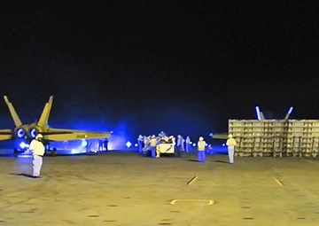 Night Flight Ops aboard USS George H.W. Bush