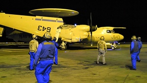 Night Flight Ops aboard USS George H.W. Bush