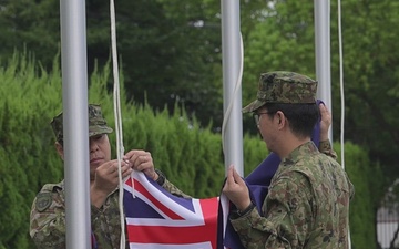 Yama Sakura 89 Flag Raising Ceremony BROLL