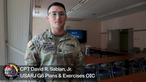 CPT David R. Sablan Jr., plans and exercises officer for U.S. Army G6, shares his role during Yama Sakura 89.