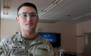CPT David R. Sablan Jr., plans and exercises officer for U.S. Army G6, shares his role during Yama Sakura 89.