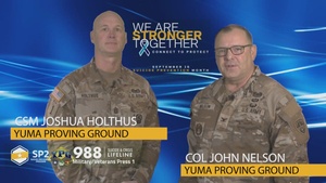 A word from the YPG Command Team on Army Suicide Prevention Month