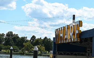 Ohio Army National Guard patrol the Wharf District