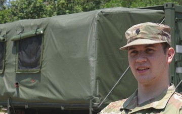 Spc. Hanson speaks about providing food to soldiers during Super Garuda Shield 25