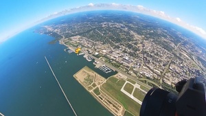U.S. Army Parachute Team jumps for Cleveland Air Show