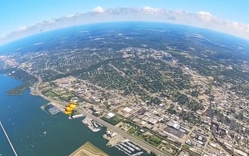 U.S. Army Parachute Team jumps for Cleveland Air Show
