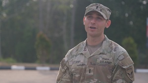 1st Lt. Carlos Catania speaks about performing human resource operations during Super Garuda Shield 25