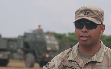 U.S. Army Capt. Benito Rodriguez reflects on the role of artillery and his HIMARS battery during Super Garuda Shield 25