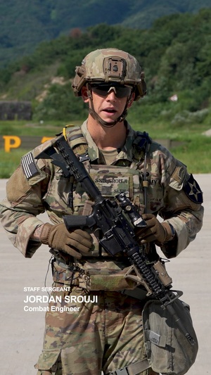 U.S. Army Soldiers assigned to the 55th Combat Engineer Company Armored Conducts Squad Live Fire Exercise During Ulchi Freedom Shield 25