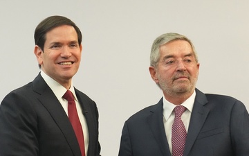 Secretary of State Marco A. Rubio participates in a joint press availability with Mexican Foreign Secretary Juan Ramón de la Fuente