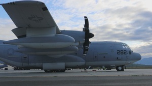 U.S. Marines with VMGR-252 conduct tactical navigation and tactical offloading during ARCTIC EDGE 2025 (AE25)