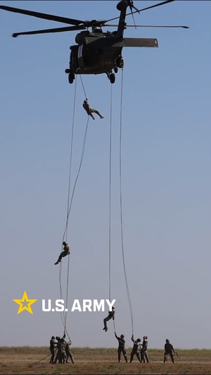 The Sabalauski Air Assault School Conducts UH-60 Black Hawk Rappels in Romania (Reel)