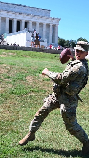 National Guard members shout out NFL teams